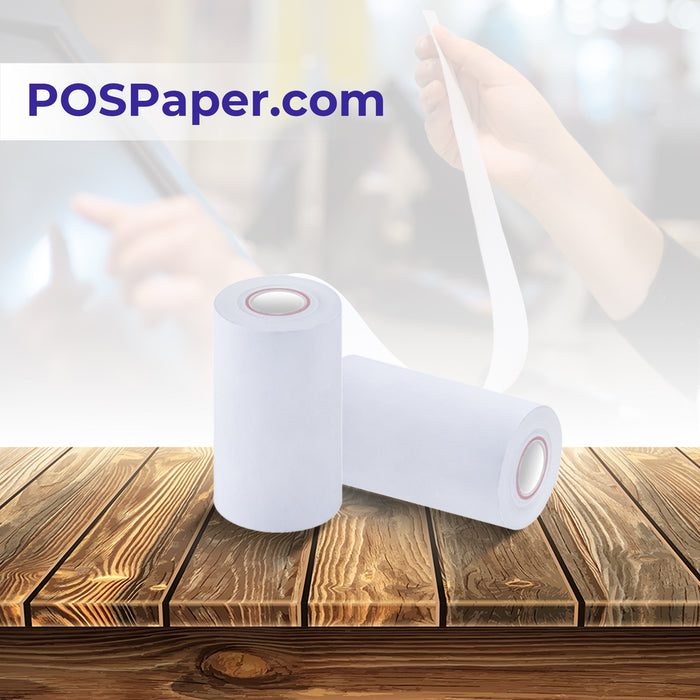 4" x 80' Premium Heavy Thermal Paper SMALL CORE 7/16" (36 rolls/case) - POSPaper.com