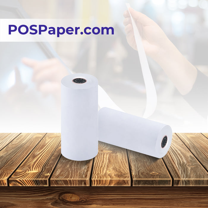 4 3/8" x 127' Thermal Paper (50 rolls/case) - POSPaper.com