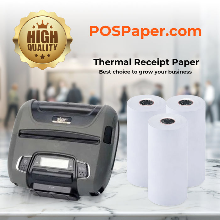 4 3/8" x 127' Thermal Paper (50 rolls/case) - POSPaper.com