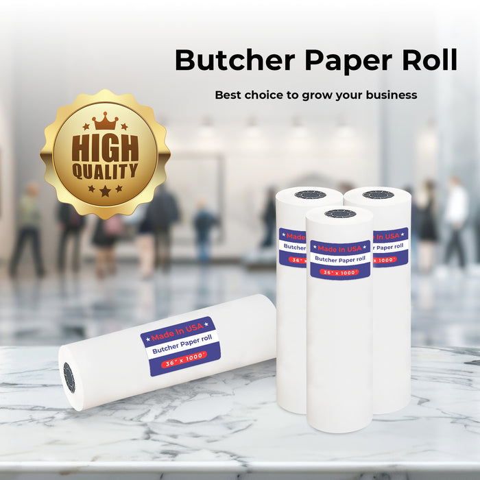 36" x 1,000' - 40# Butcher Paper Roll - POSPaper.com