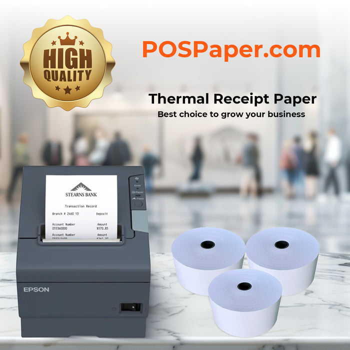 3 1/8" x 660' Heavy Thermal Paper (8 rolls/case) - BPA Free - POSPaper.com