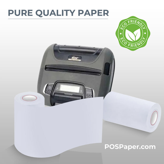 4" x 80' Premium Heavy Thermal Paper SMALL CORE 7/16" (36 rolls/case) - POSPaper.com