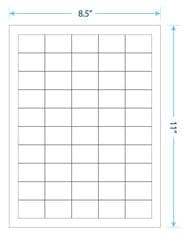 1.5" x 1"  Laser/Inkjet Labels; 50 up; (250 sheets/box) - Standard White Matte - POSpaper.com