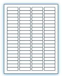 1.75" x 0.5" Laser/Inkjet Labels; 80 up; (250 sheets/box) - Standard White Matte - POSpaper.com