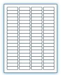 1.75" x 0.5"  Laser/Inkjet Labels; 80 up; (250 sheets/box) - Standard White Matte - POSpaper.com