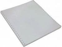 10 5/8" x 11" - 15# 1-Ply Continuous Computer Paper (3,500 sheets/carton) No Vert. Perf - 1/2" Green Bar - POSpaper.com