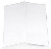 11" x 4 1/4" - Clear Vinyl Menu Covers (25 covers/pack) - 2 Panel / 4 View; Center Open - POSpaper.com