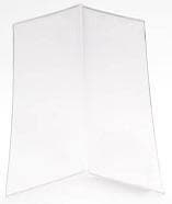 14" x 8 1/2" - Clear Vinyl Menu Covers (25 covers/pack) - 2 Panel / 4 View; Center Open - POSpaper.com