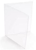 14" x 8 1/2" - Clear Vinyl Menu Covers (25 covers/pack) - 2 Panel / 4 View; Top Open - POSpaper.com