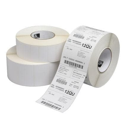 2.75" x 1.25"  Zebra Thermal Transfer PolyPro 4000T Kimdura Polypropylene Label;  3" Core;  3210 Labels/roll;  4 Rolls/carton - POSpaper.com