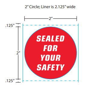 2" Circle without Security Slits - 12 Rolls/case; 725 Labels/roll - POSpaper.com