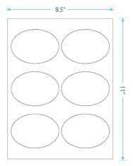 3.875" x 2.6875"  Laser/Inkjet Labels; 6 up; (100 sheets/box) - Standard White Matte - POSpaper.com