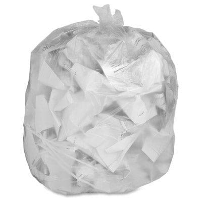 33" x 40" - 11 micron Trash Bags (500 bags/case) - Clear - POSpaper.com