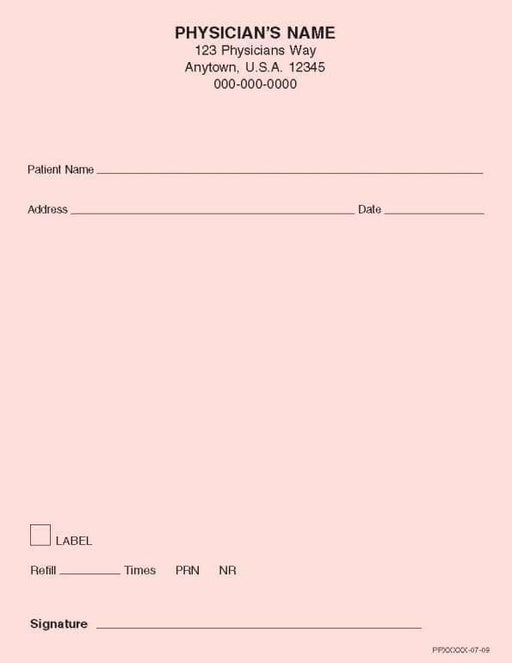 4 1/4" x 5 1/2" Vertical - Standard 24# Bond Paper (100 sheets/pad: 8 pads minimum) - Pink - POSpaper.com