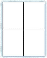 4.25" x 5.5" Laser/Inkjet Labels; 4 up; (250 sheets/box) - Standard White Matte - POSpaper.com