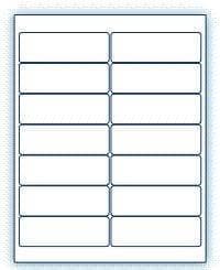 4" x 1.33" Laser/Inkjet Labels; 14 up; (100 sheets/box) - Standard White Matte - POSpaper.com