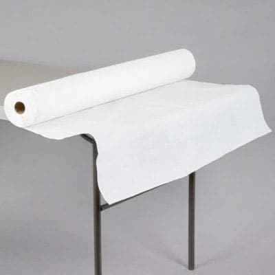 40" x 300' Paper Table Cover (1 roll) - Plain White Kraft - POSpaper.com