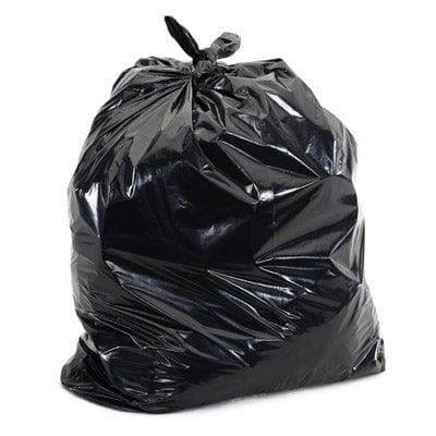 40" x 48" - 17 micron Trash Bags (250 bags/case) - Black - POSpaper.com