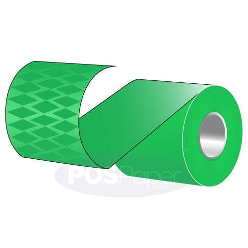 3.125" x 170' Green MAXStick 21# Direct Thermal "Sticky Paper" (32 rolls/case) - Diamond Adhesive - POSpaper.com