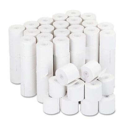 2 1/4" x 126' Adding Machine/Calculator Paper Rolls; 16#; 1/2" Core; 100 rolls/carton - White - POSpaper.com