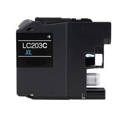 Compatible Brother LC203C Inkjet Cartridge (550 page yield) - Cyan - POSpaper.com