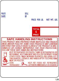 DIGI Prepack (60mm x 80mm) UPC, Safe Handling for Meat and Poultry Scale Labels (5,400 labels/case) - POSpaper.com