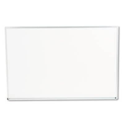 Dry Erase Board, Melamine, 36w x 24h, Satin-Finished Aluminum Frame - POSpaper.com