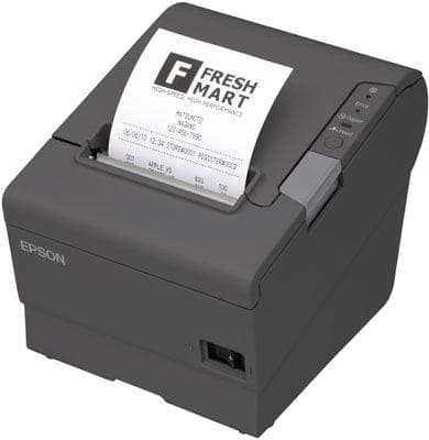 Epson TM-T88V, Thermal Receipt Printer, Epson Cool White, USB & 24k Serial Buffer Interfaces, PS-180 Power Supply, Requires A Cable - POSpaper.com