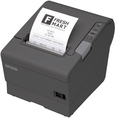 Epson TM-T88V, Thermal Receipt Printer, Epson Dark Gray, USB & 24k Serial Buffer Interfaces, PS-180 Power Supply, Requires A Cable - POSpaper.com