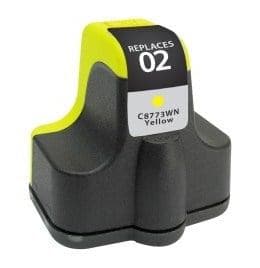 Remanufactured HP C8773WN #02 Inkjet Cartridge (500 page yield) - Yellow - POSpaper.com