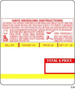 Ishida (64mm x 73mm) AC-2000, AC-3000, AC-4000, BC-3000, BC-4000 UPC, Mid Safe Handling Scale Labels (6300 labels/case) - POSpaper.com