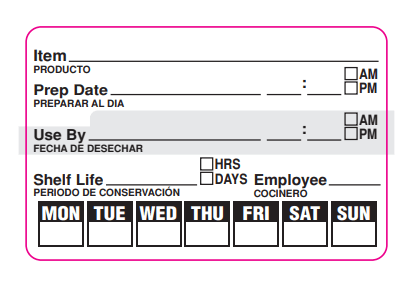 2" x 3" Paper Removable Day of the Week Labels; 500 labels/roll (Monday - Sunday) - Black - POSpaper.com