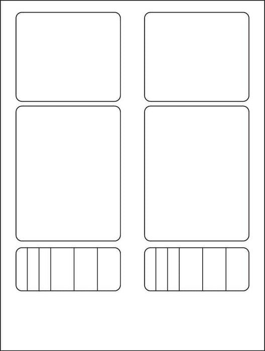 8" x 11"  Legal Mailing Labels; 16 up; (250 sheets/box) - Standard White Matte - POSpaper.com