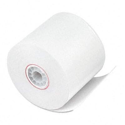 2 1/4" x 150' One-Ply Adding Machine/Calculator Paper Rolls; 100 rolls/carton - White - POSpaper.com