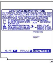 TEC (57mm x 63.5mm) SL-9000 UPC, Safe Handling Scale Labels (7200 labels/case) - POSpaper.com