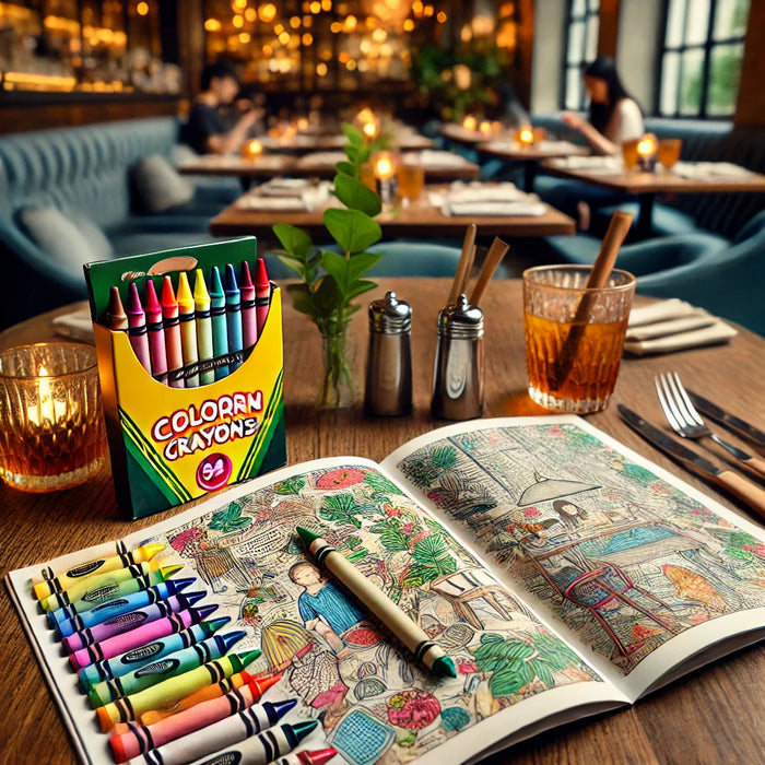 The Joy of Crayons for Adults Dining Out