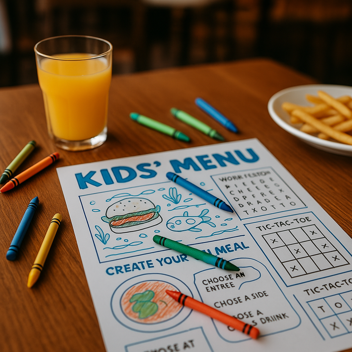 Restaurant Handouts with Crayons: Creative Ideas for Kids’ Menus