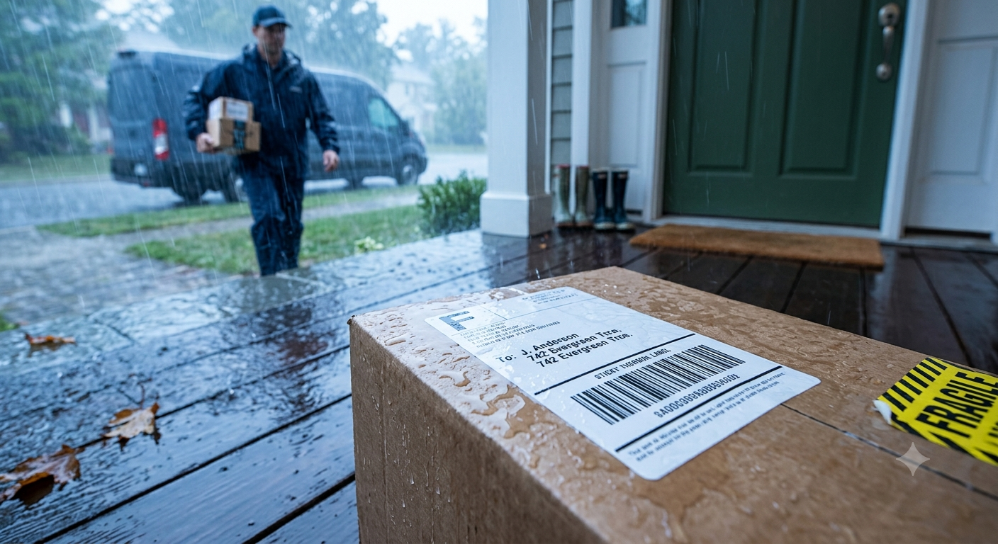 Can Sticky Thermal Labels Survive a Rainy Porch Delivery?