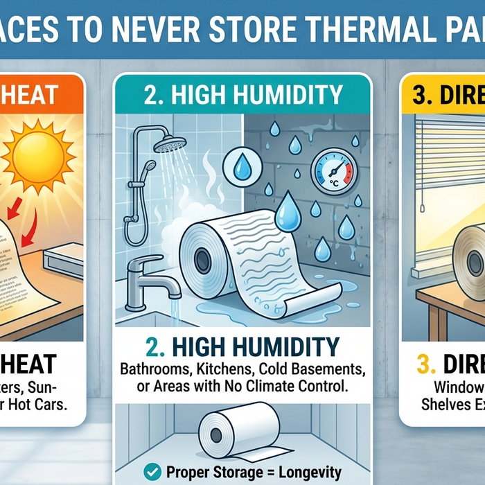 Three Places to Never Store Thermal Paper Rolls