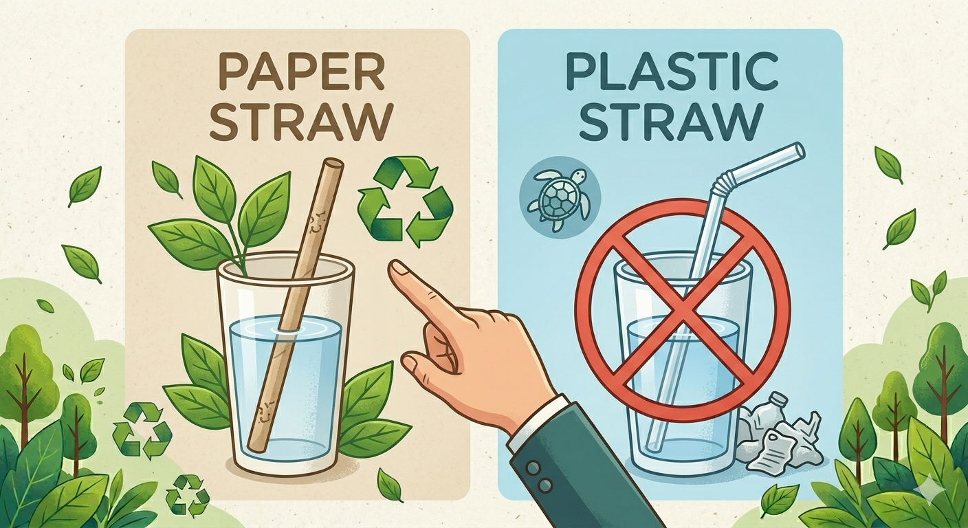 Paper Straw vs Plastic Straw