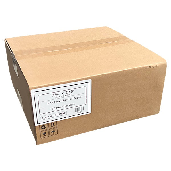 3 1/8" x 273' Thermal Paper (50 rolls/case) - BPA Free - POSPaper.com