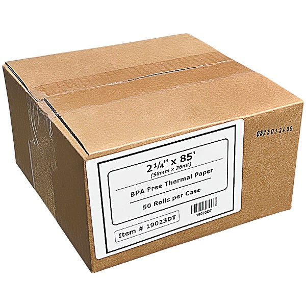2 1/4" x 85' Thermal Paper (50 rolls/case) - BPA Free - POSPaper.com