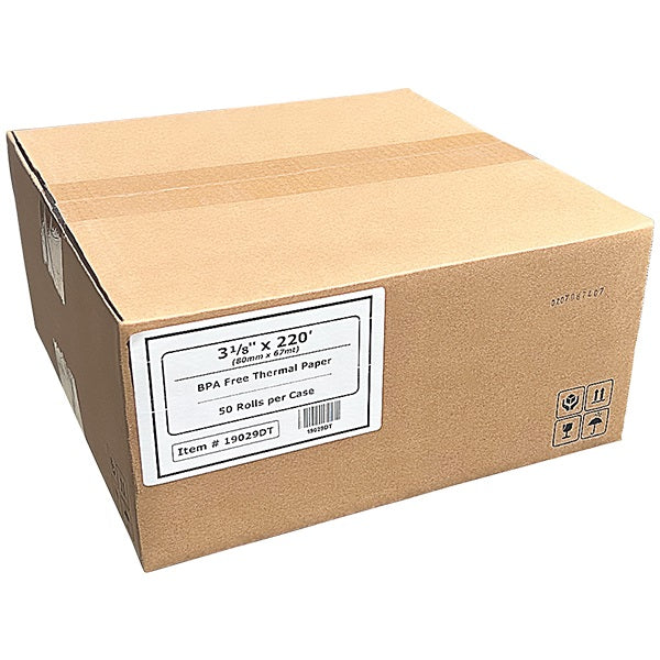 3 1/8" x 220' Thermal Paper (50 rolls/case) - BPA Free - POSPaper.com