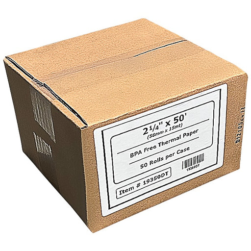 2 1/4" x 50' Thermal Paper (50 rolls/case) - BPA Free - POSPaper.com