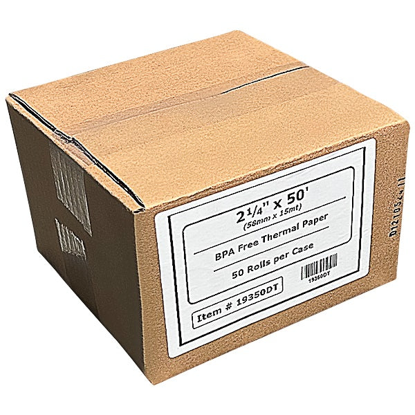 2 1/4" x 50' Thermal Paper (50 rolls/case) - BPA Free - POSPaper.com