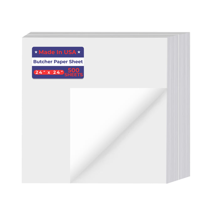 24" x 24" - Butcher Paper Sheets (500 Sheets) - POSPaper.com