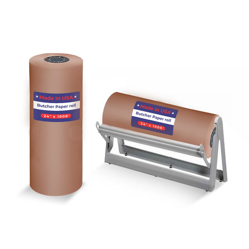24" x 1,000' - 40# Butcher Paper Roll - Red - POSPaper.com
