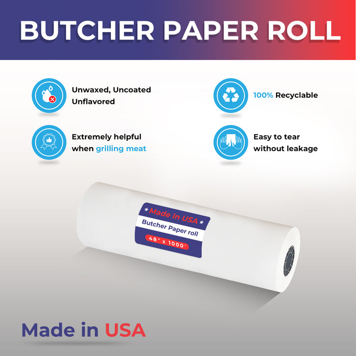 48" x 1,000' - 40# Butcher Paper Roll - POSPaper.com