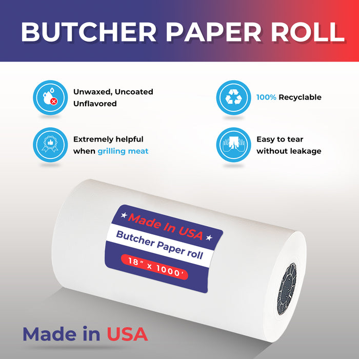 18" x 1,000' - 40# Butcher Paper Roll - POSPaper.com