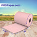 3 1/8" x 230' Pink Thermal Paper (50 rolls/case) - BPA Free - POSPaper.com